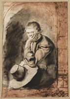 TvB G 6187
<br/>
Man met hoed en hand onder de kin
<br/>
<em>Cootwyck, Jurriaan (1714 - 1798)</em>